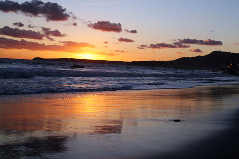 Malibu Beach at Sunset